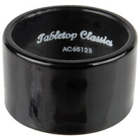 Tabletop Classics by Walco AC-6512B Black 1 3/4" Round Polypropylene Napkin Ring