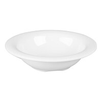 Carlisle 3304202 Sierrus 4.5 oz. 4 3/4" White Rimmed Melamine Fruit Bowl - 48/Case