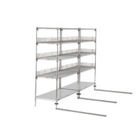 Metro LBTEC qwikTRAK Super Erecta Chrome Double Deep Stationary End Unit Kit