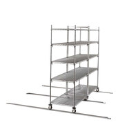 Metro LBTM24C qwikTRAK Super Erecta Chrome Double Deep Mobile Unit Kit for 24" Wide Shelf