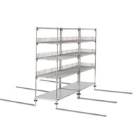 Metro LBTAC qwikTRAK Super Erecta Chrome Double Deep Stationary Intermediate Unit Kit