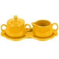 Fiesta® Dinnerware from Steelite International HL821342 Daffodil China Sugar and Creamer Tray Set - 4/Case