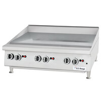 U.S. Range UTGG36-GT36M 36" Liquid Propane Heavy-Duty Countertop Griddle with Thermostatic Controls - 84,000 BTU