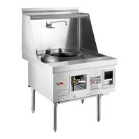 Town Y-1-SS-N-20 York™ Single Chamber Natural Gas Wok Range with 20" Cantonese Chamber - 116,000 BTU