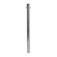 American Metalcraft RSCLCHB1 40" Polished Chrome Flat Head Crowd Control / Guidance Stanchion Post