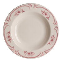 Homer Laughlin from Steelite International HL3802 American Rose Red 20 oz. Ivory (American White) China Pasta Bowl - 12/Case