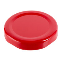 Acopa Red Solid Milk Bottle Lid - 12/Case