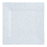 10 Strawberry Street WTR-10SQ-BS Blue Speckled 10 1/8" Square Porcelain Dinner Plate - 12/Pack