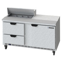 Beverage-Air SPED60HC-08-2 60" 1 Door 2 Drawer Refrigerated Sandwich Prep Table