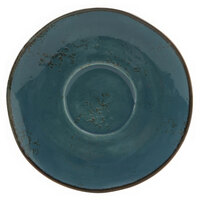 Tuxton GGE-084 TuxTrendz Artisan Geode Azure 6 3/8" China Saucer - 24/Case