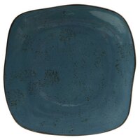 Tuxton GGE-502 TuxTrendz Artisan Geode Azure 11" China Square Plate - 12/Case