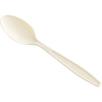 Choice Beige Heavy Weight Polystyrene Plastic Teaspoon - Pack of 100