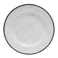 Elite Global Solutions D850M Mojave Vintage California 8 1/2" White Round Crackle Melamine Plate - 6/Case