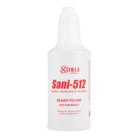 32 oz. Labeled Bottle for Noble Chemical Sani-512 Food Surface Sanitizer