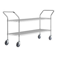 Regency 18" x 70" Two Shelf Chrome Heavy Duty Utility Cart