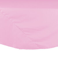 Intedge 90" Round Pink Seamed 65/35 Poly/Cotton Blend Hemmed Cloth Table Cover