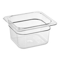 Carlisle 3068407 StorPlus 1/6 Size Clear Polycarbonate Food Pan - 4" Deep