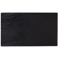 American Metalcraft FSLT08 Endurance 8 1/4" x 14 3/4" Flat Melamine Platter - Black Faux Slate