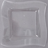 Fineline Wavetrends 109-CL 9 1/2" Clear Plastic Square Plate - 120/Case