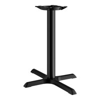 Lancaster Table & Seating Cast Iron 22" x 30" Black 3" Standard Height Column Table Base