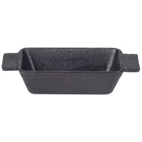 American Metalcraft CIPRT5336 9 oz. Pre-Seasoned Mini Cast Iron Rectangular Casserole Dish