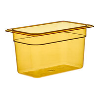 Cambro 46HP150 H-Pan™ 1/4 Size Amber High Heat Plastic Food Pan - 6" Deep