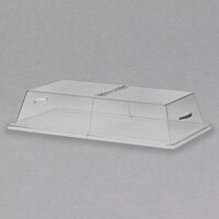 Cal-Mil 328-12 Clear Standard Rectangular Bakery Tray Cover with Center Hinge - 12" x 20" x 4"