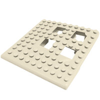 Cactus Mat Dri-Dek 2554-AC Almond 2" x 2" Interlocking Vinyl Drain Tile Corner Piece - 9/16" Thick