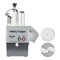 Robot Coupe CL50 Continuous Feed Food Processor with 2 Discs - 1 1/2 hp