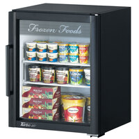 Turbo Air TGF-5SDB-N Super Deluxe Black Countertop Display Freezer with Swing Door