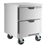 Beverage-Air WTRD27AHC-2-FLT 27" Compact Worktop Refrigerator with Two Drawers