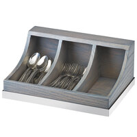 Cal-Mil 3802-83 Ashwood 3-Section Flatware / Condiment Organizer