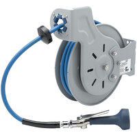 T&S B-7232-08M 35' Open Epoxy Coated Steel Hose Reel with B-0108 JeTSpray Spray Valve