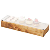 Cal-Mil 3699-623-99 Madera Cold Concept 23" x 7 3/4" x 3 1/2" Wood Frame with Cold Pack and Liner