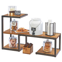 Cal-Mil 3903-84 Sierra Bronze Metal and Rustic Pine Riser Display System - 38 1/4 x 13 1/2 x 24"