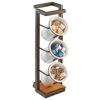 Cal-Mil 3912-84 Sierra Bronze Metal 3-Cylinder Vertical Flatware / Condiment Display