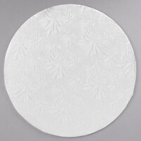 Enjay 1/4-10RW24 10" Fold-Under 1/4" Thick White Round Cake Drum - 24/Case