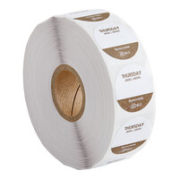 Noble Products Thursday 1" Removable Day of the Week Label - 1,000/Roll