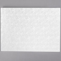 Enjay 1/2-13341834W12 18 3/4" x 13 3/4" Fold-Under 1/2" Thick Half Sheet White Cake Board - 12/Case