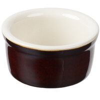 Tuxton B1X-025 2.5 oz. Caramel / Eggshell Smooth China Ramekin - 48/Case