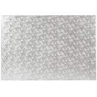 Enjay 1/2-17122512S12 25 1/2" x 17 1/2" Fold-Under 1/2" Thick Full Sheet Silver Cake Board - 12/Case