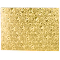 Enjay 1/2-13341834G12 18 3/4" x 13 3/4" Fold-Under 1/2" Thick Half Sheet Gold Cake Board - 12/Case