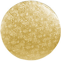 Enjay 1/2-12RG12 12" Fold-Under 1/2" Thick Gold Round Cake Drum - 12/Case