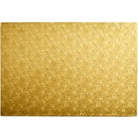 Enjay 1/2-17122512G12 25 1/2" x 17 1/2" Fold-Under 1/2" Thick Full Sheet Gold Cake Board - 12/Case