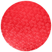 Enjay 1/2-20RRED12 20" Fold-Under 1/2" Thick Red Round Cake Drum - 12/Case