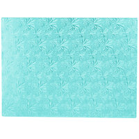 Enjay 1/2-13341834BLUE12 18 3/4" x 13 3/4" Fold-Under 1/2" Thick Half Sheet Blue Cake Board - 12/Case