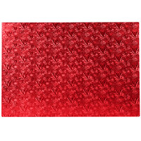 Enjay 1/2-17122512RED12 25 1/2" x 17 1/2" Fold-Under 1/2" Thick Full Sheet Red Cake Board - 12/Case