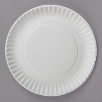 Choice 9" White Coated Paper Plate - 1000/Case