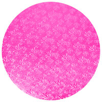 Enjay 1/2-20RPINK12 20" Fold-Under 1/2" Thick Pink Round Cake Drum - 12/Case