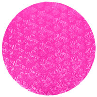 Enjay 1/2-18RPINK12 18" Fold-Under 1/2" Thick Pink Round Cake Drum - 12/Case